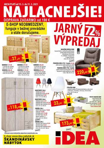 Leták IDEA nábytok - 15.3.2021 - 31.3.2021.