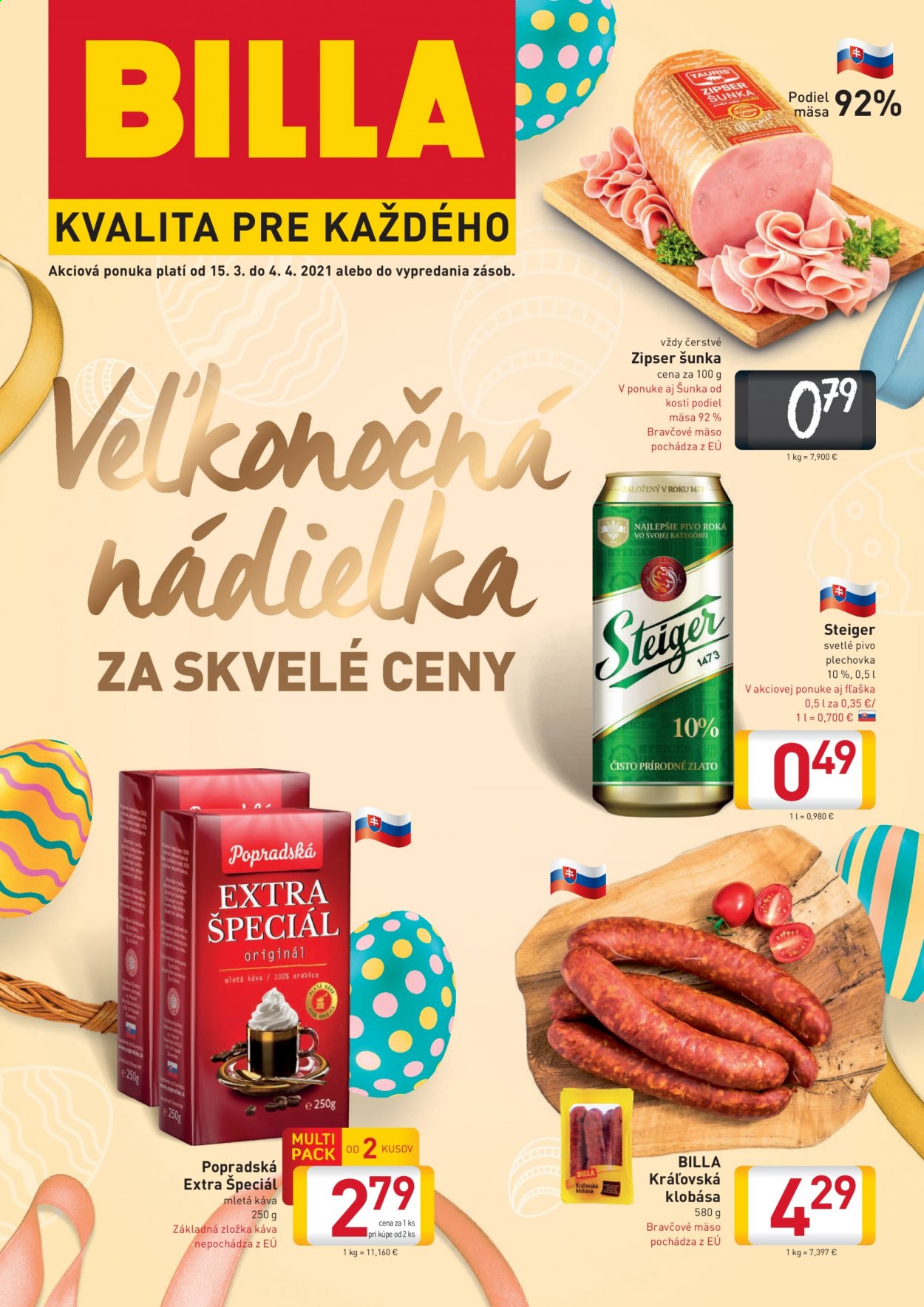 Leták Billa - 15.3.2021 - 4.4.2021. Strana 1