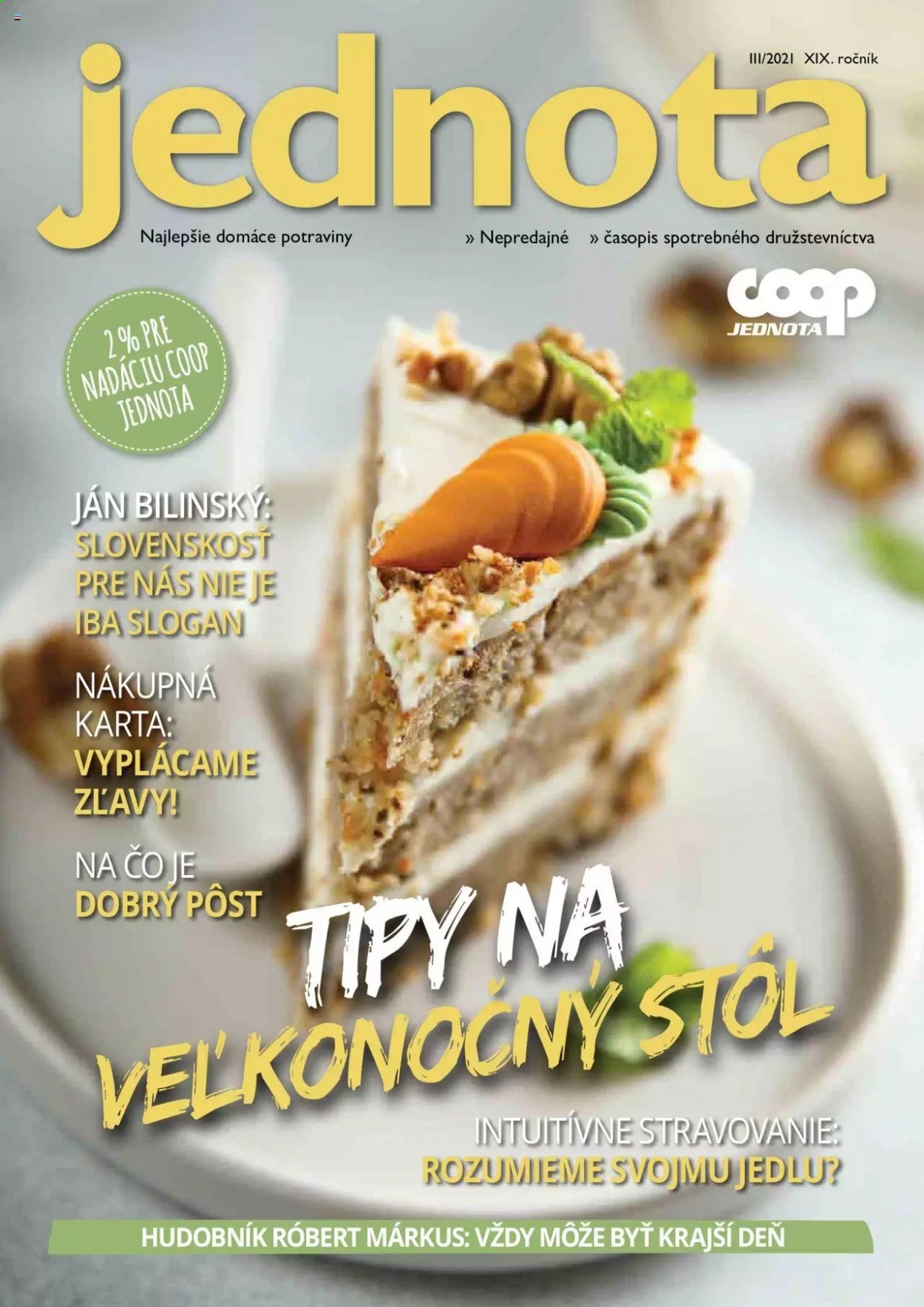 Leták COOP Jednota. Strana 1