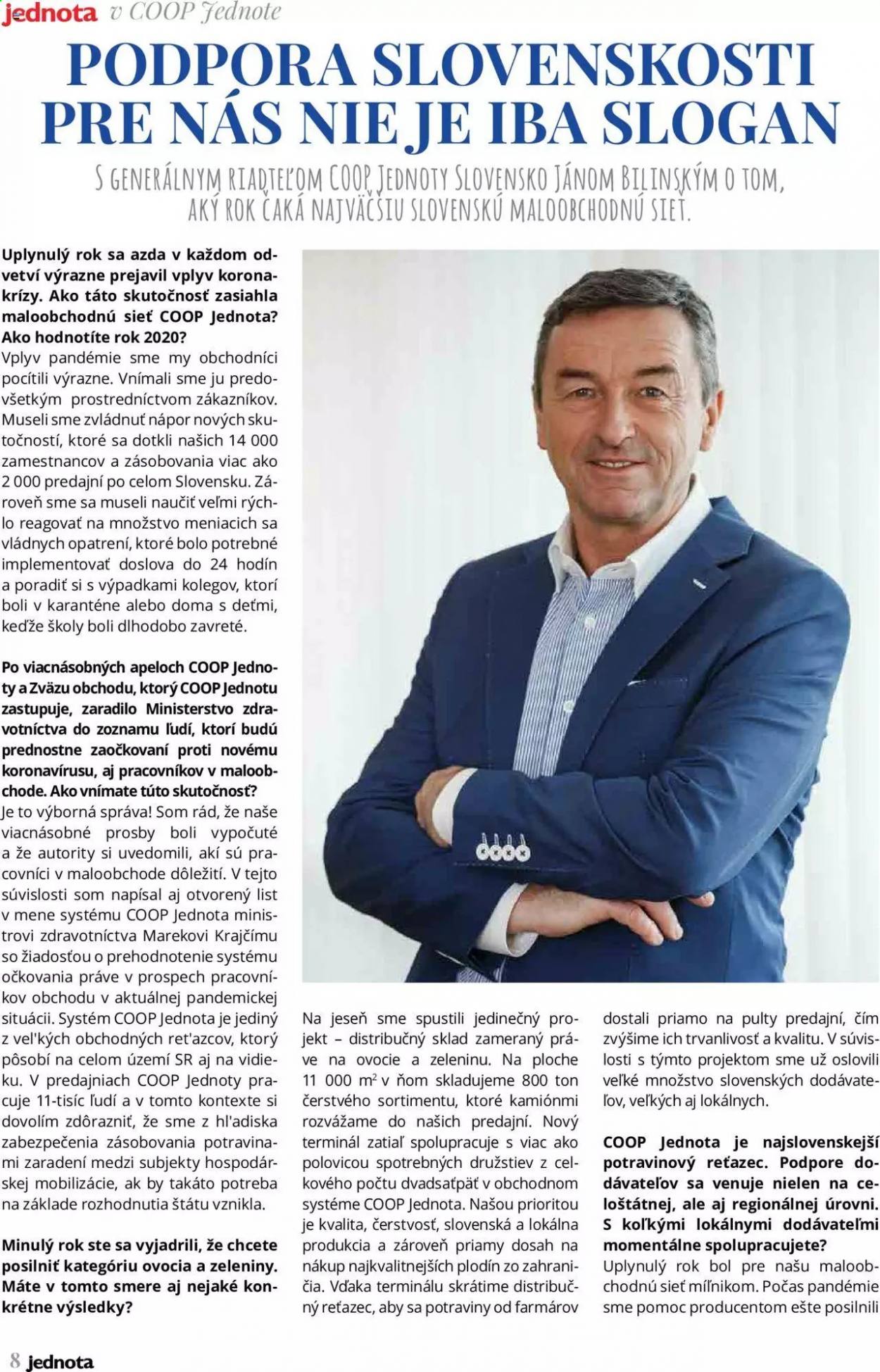 Leták COOP Jednota. Strana 8