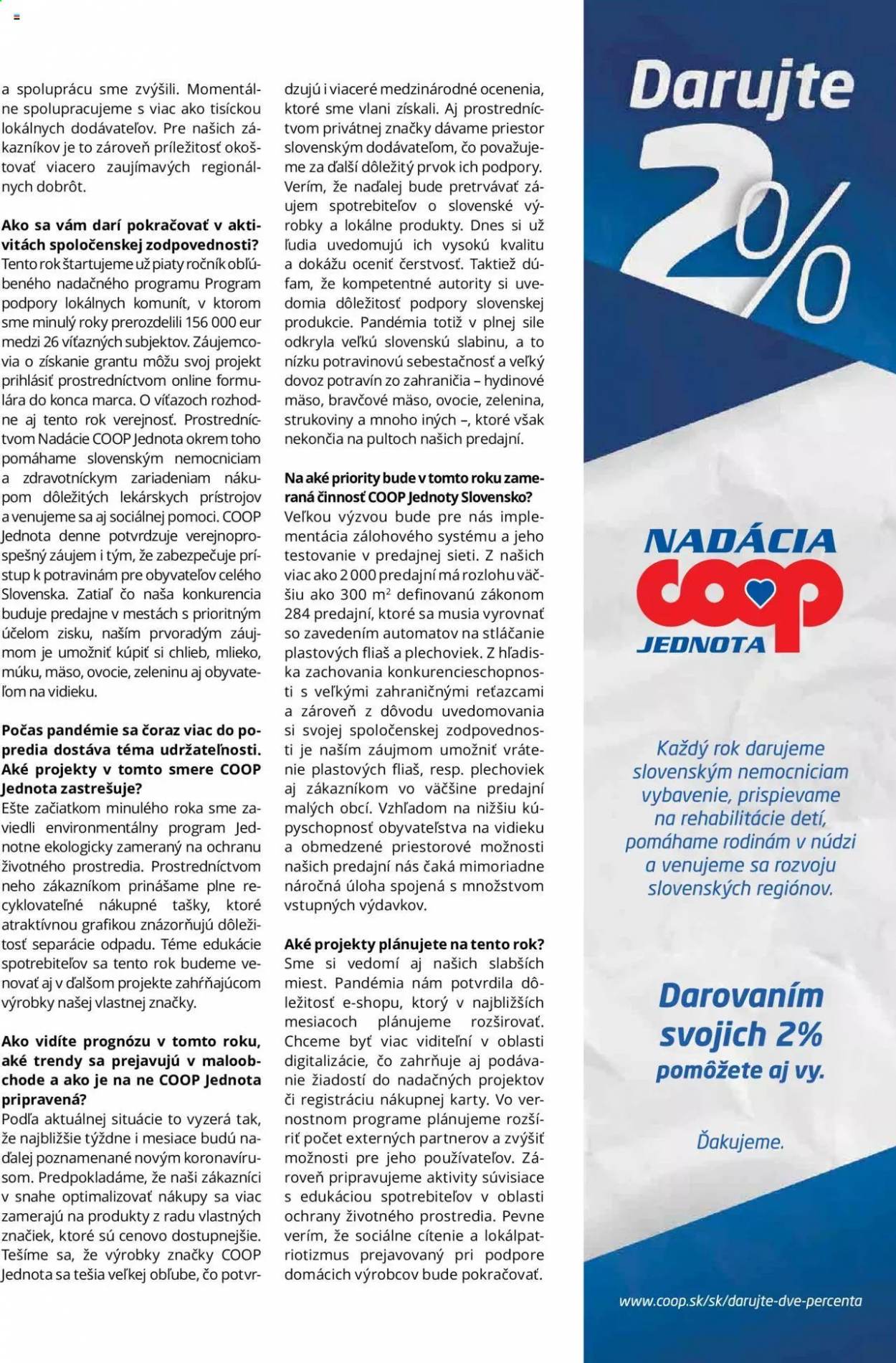 Leták COOP Jednota. Strana 9