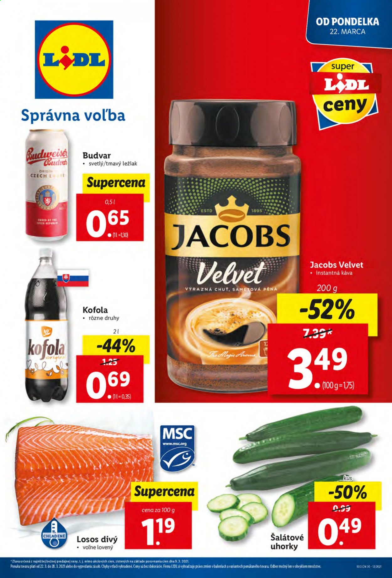 Leták Lidl - 22.3.2021 - 28.3.2021. Strana 1