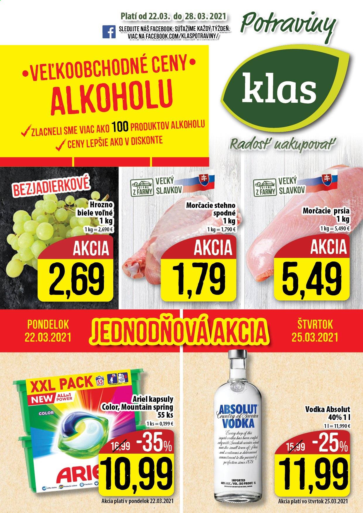 Leták Klas - 22.3.2021 - 28.3.2021. Strana 1