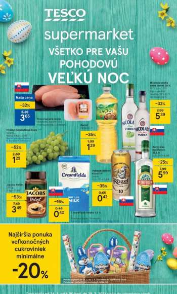 Leták TESCO supermarket - 24.3.2021 - 29.3.2021.