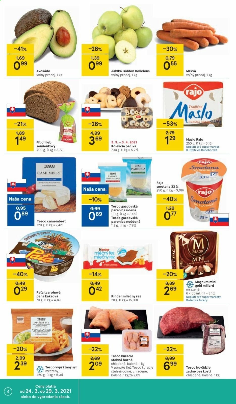Leták TESCO supermarket - 24.3.2021 - 29.3.2021. Strana 4