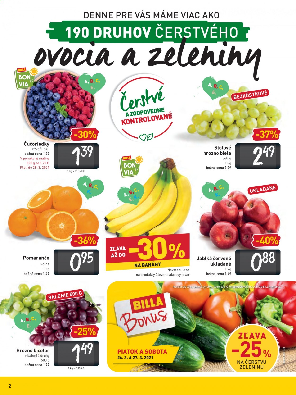 Leták Billa - 24.3.2021 - 30.3.2021. Strana 2