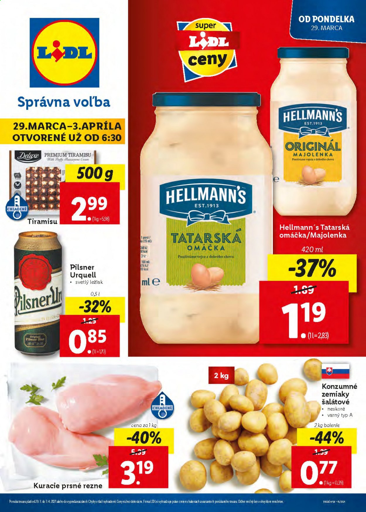 Leták Lidl - 29.3.2021 - 3.4.2021. Strana 1