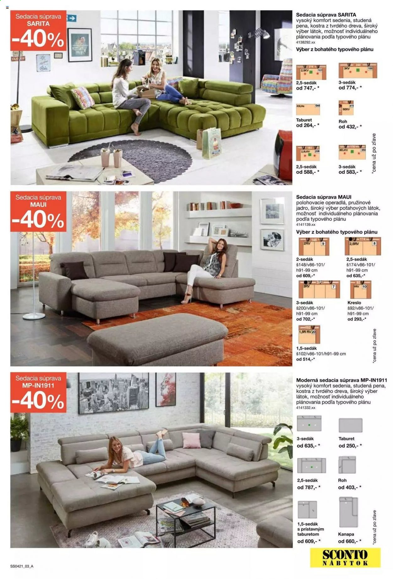 Leták Sconto nábytok - 26.3.2021 - 22.4.2021. Strana 3
