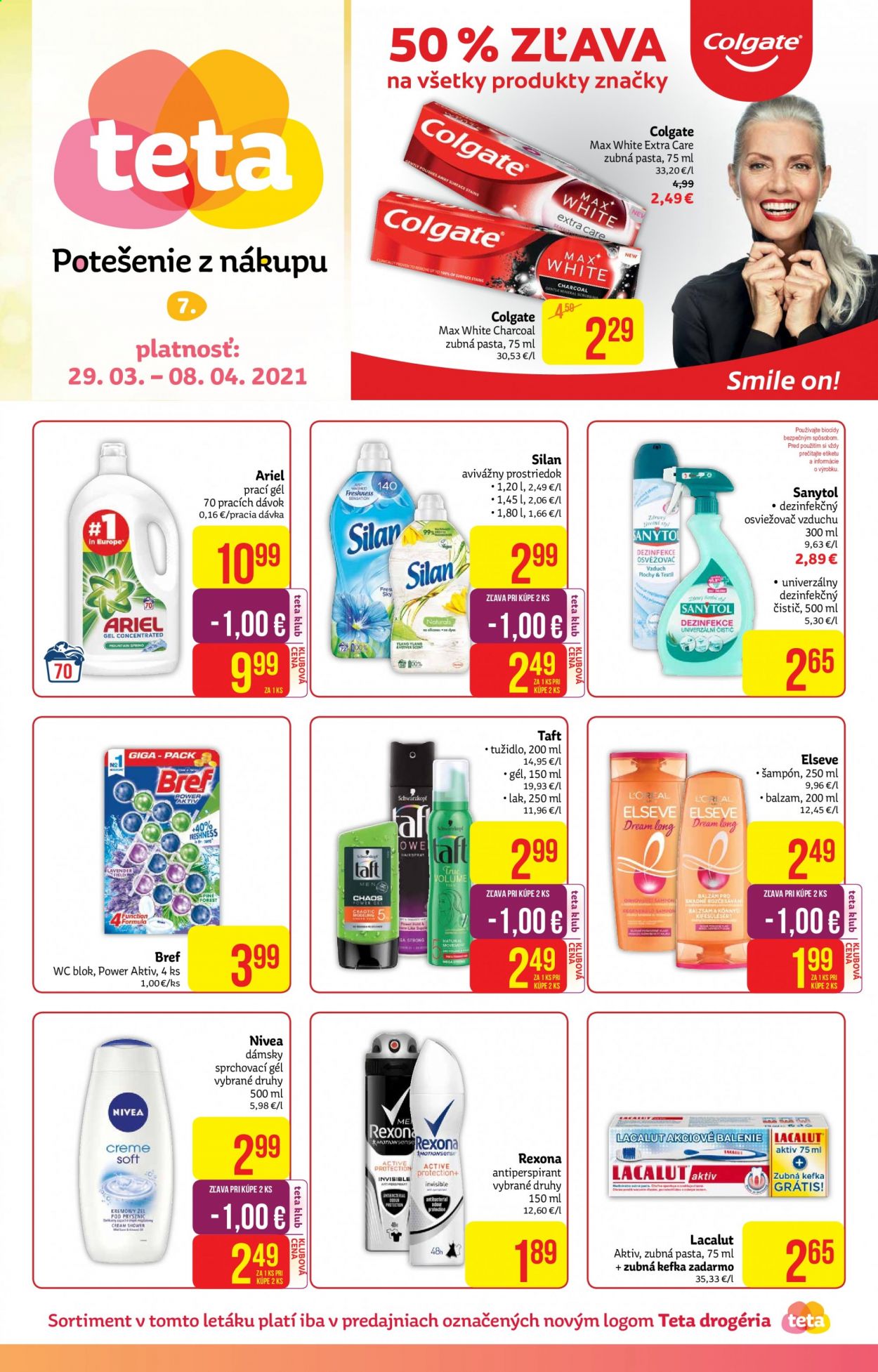 Leták Teta drogerie - 29.3.2021 - 8.4.2021. Strana 1