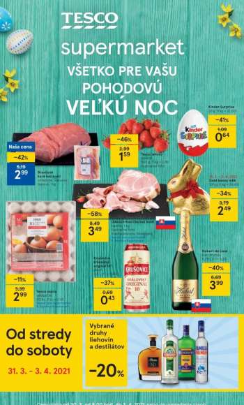 Leták TESCO supermarket - 30.3.2021 - 3.4.2021.