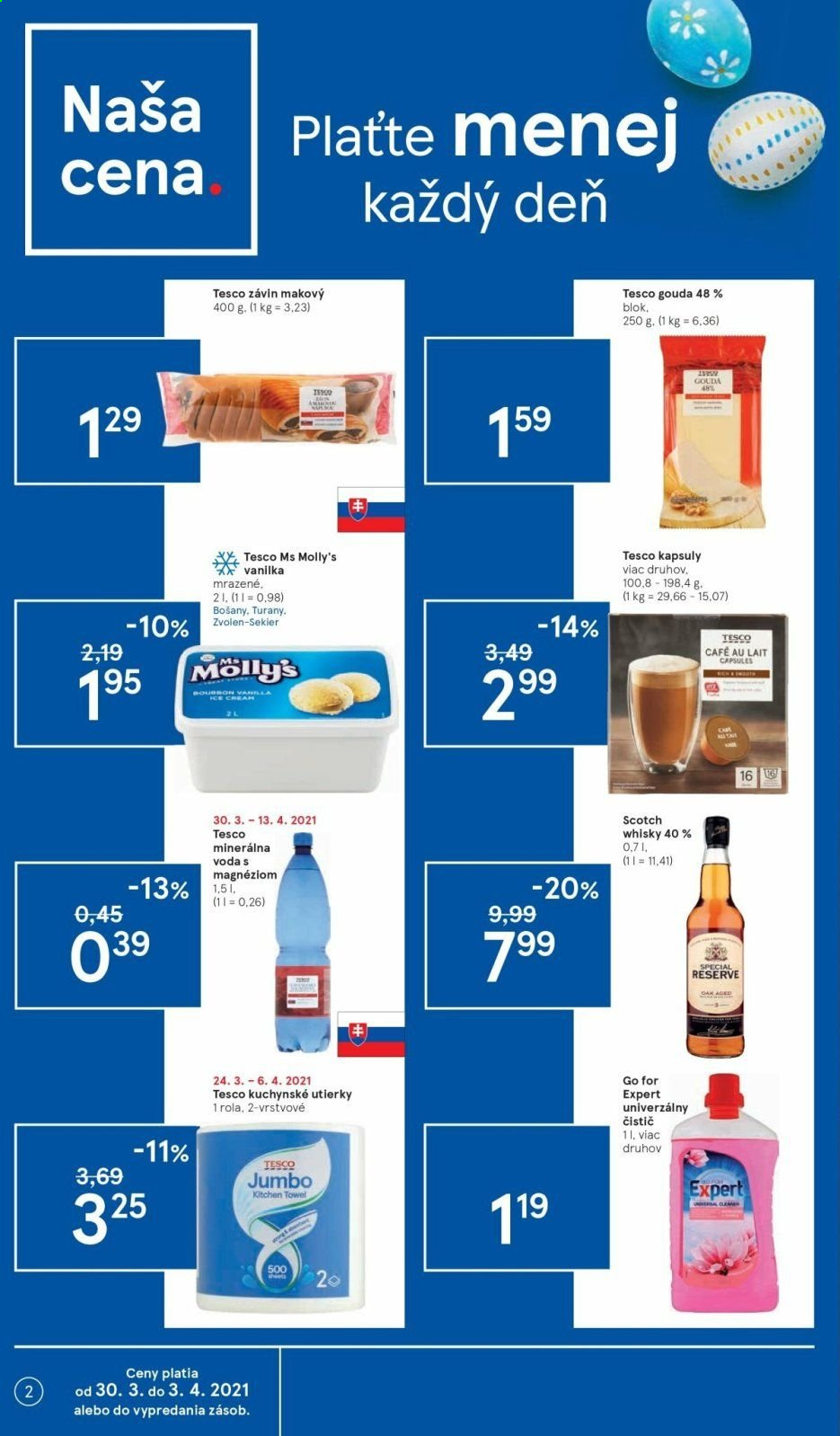 Leták TESCO supermarket - 30.3.2021 - 3.4.2021. Strana 2