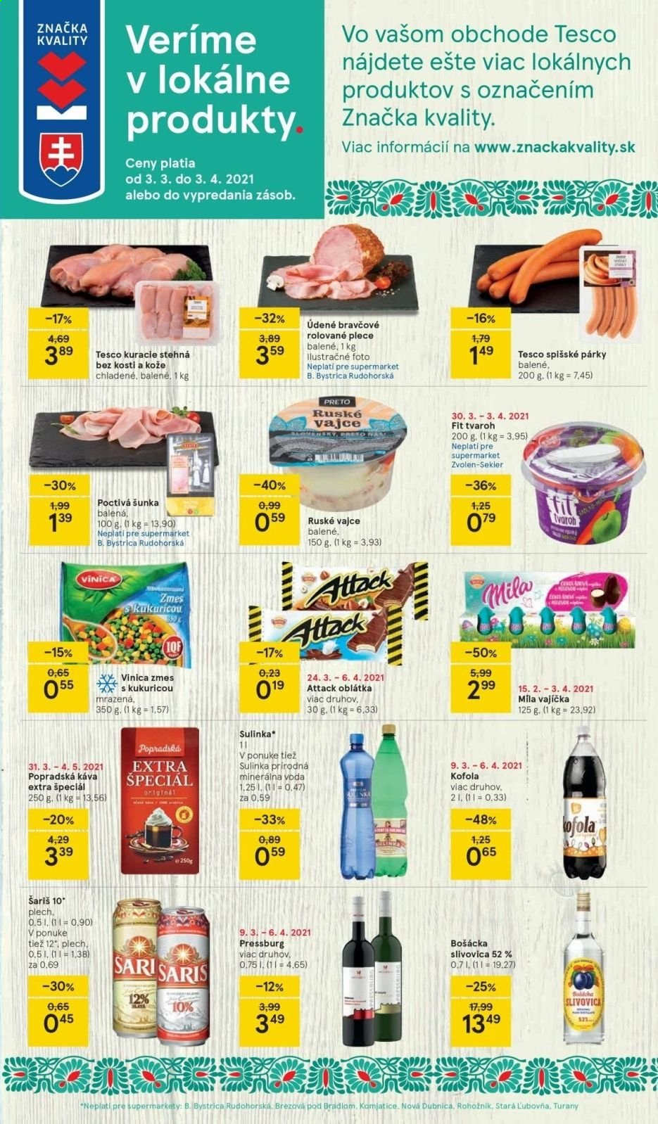 Leták TESCO supermarket - 30.3.2021 - 3.4.2021. Strana 3