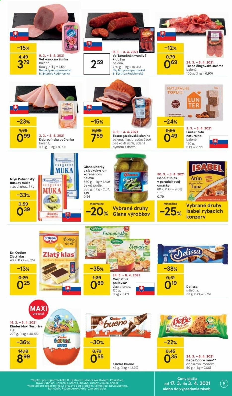 Leták TESCO supermarket - 30.3.2021 - 3.4.2021. Strana 5