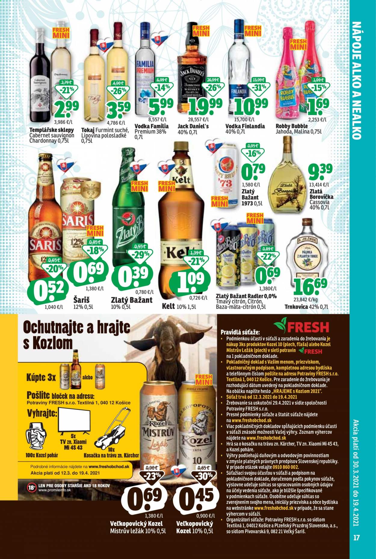 Leták FRESH - 30.3.2021 - 19.4.2021. Strana 17