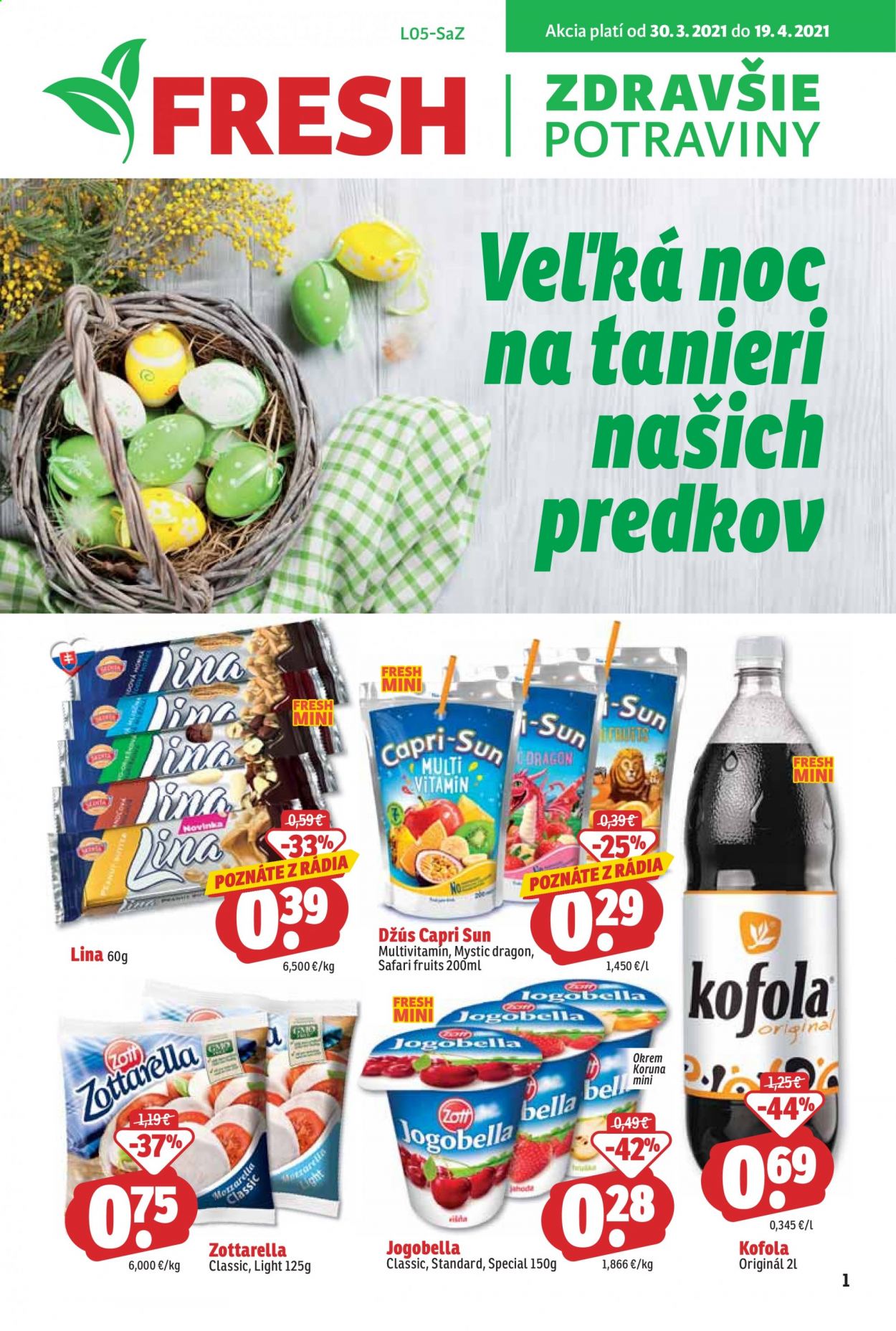 Leták FRESH - 30.3.2021 - 19.4.2021. Strana 1