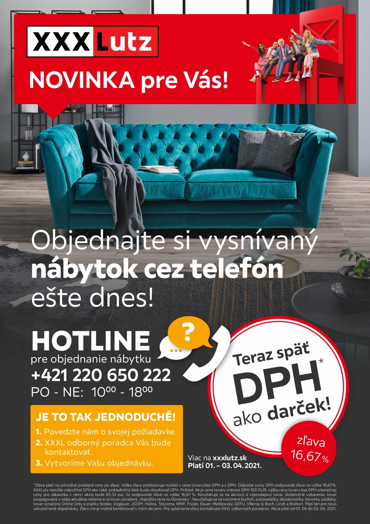 Leták XXXLutz - 1.4.2021 - 3.4.2021. Strana 1