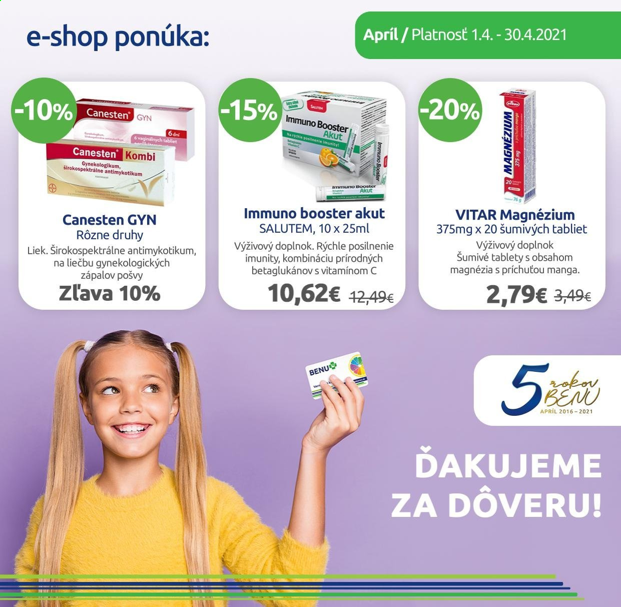 Leták BENU Lekáreň - 1.4.2021 - 30.4.2021. Strana 6