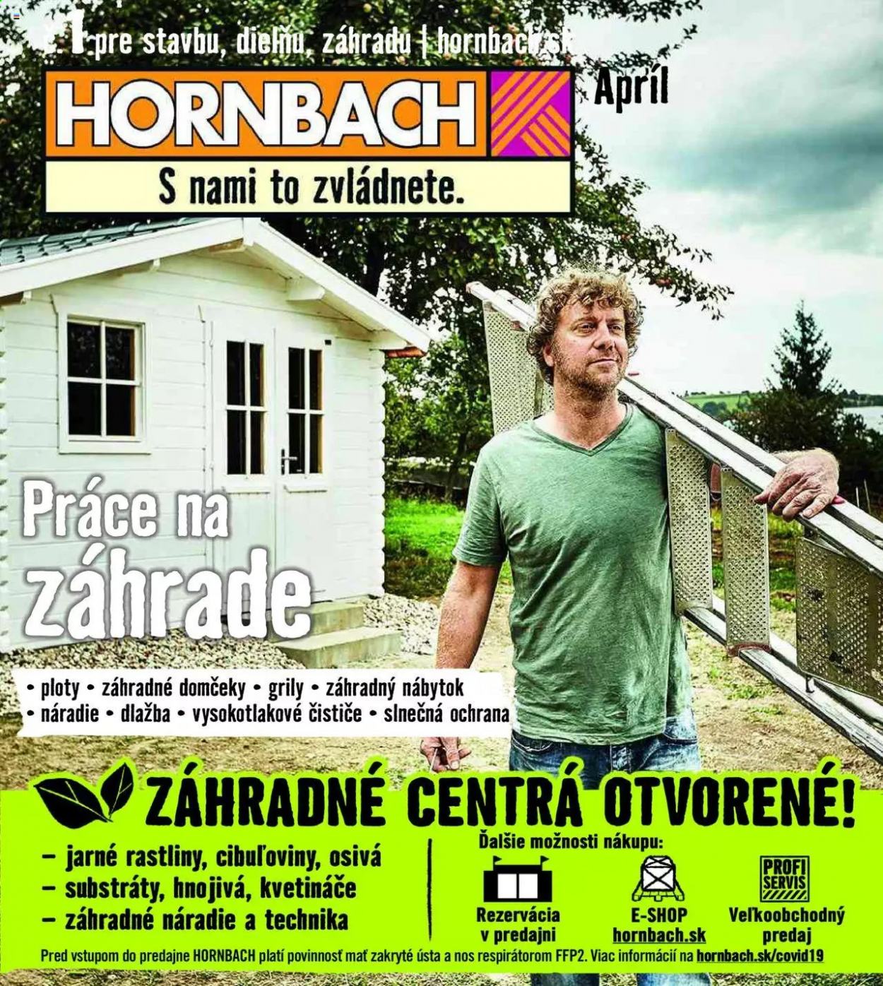 thumbnail - Leták Hornbach - 31.3.2021 - 27.4.2021 - Produkty v akcii - dlažba, náradie. Strana 1.