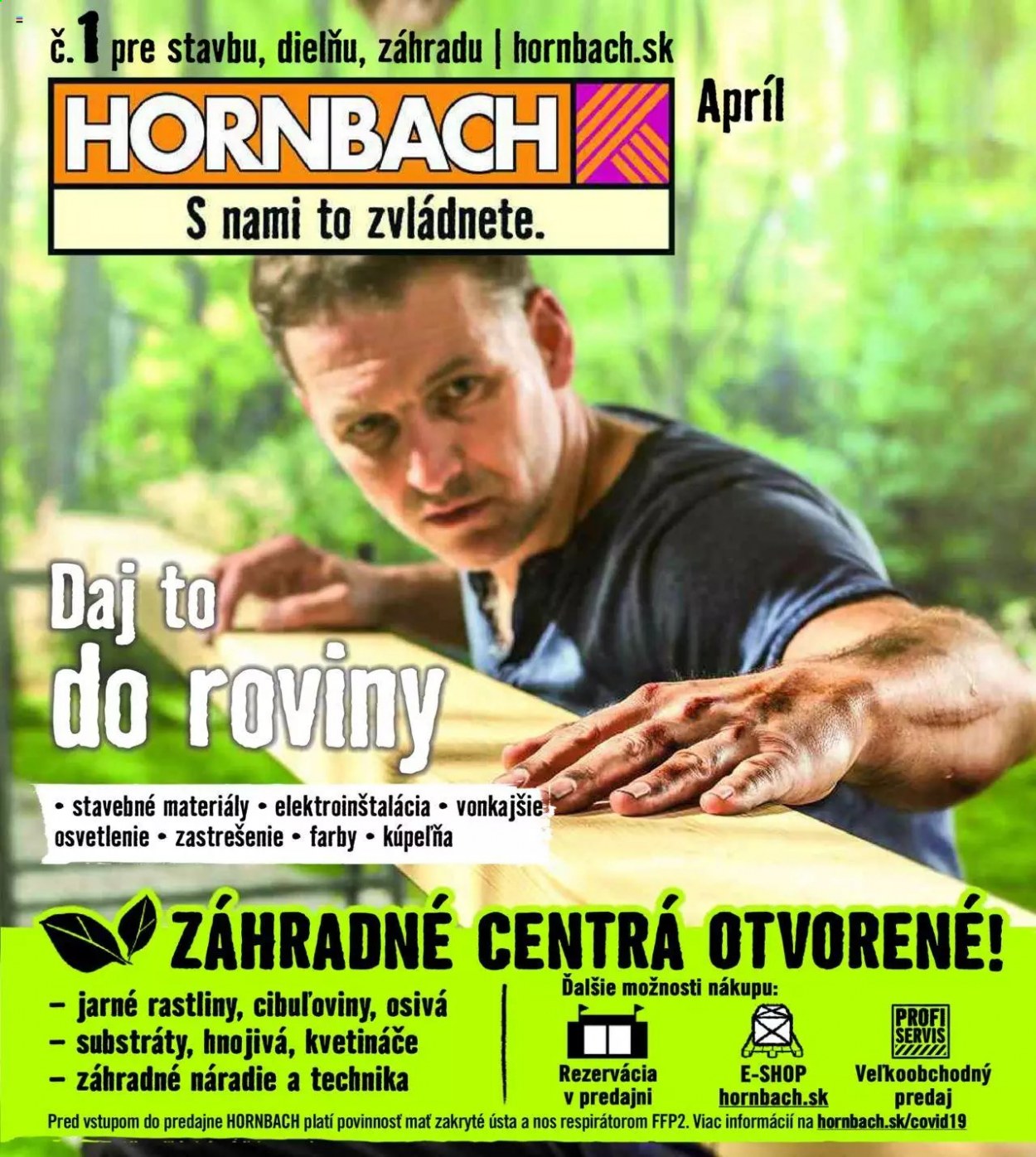 Leták Hornbach - 31.3.2021 - 27.4.2021. Strana 1
