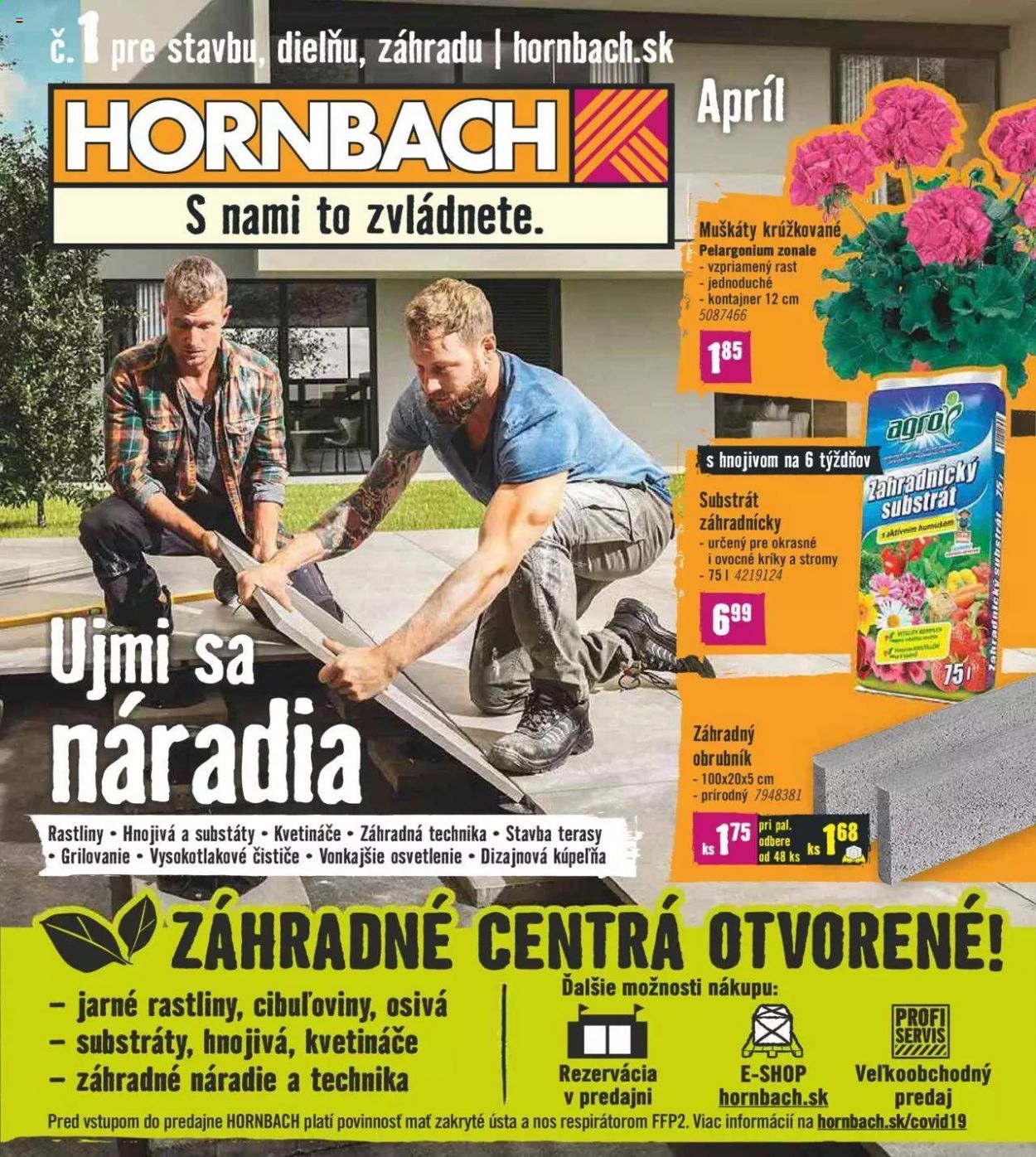 Leták Hornbach - 31.3.2021 - 27.4.2021. Strana 1