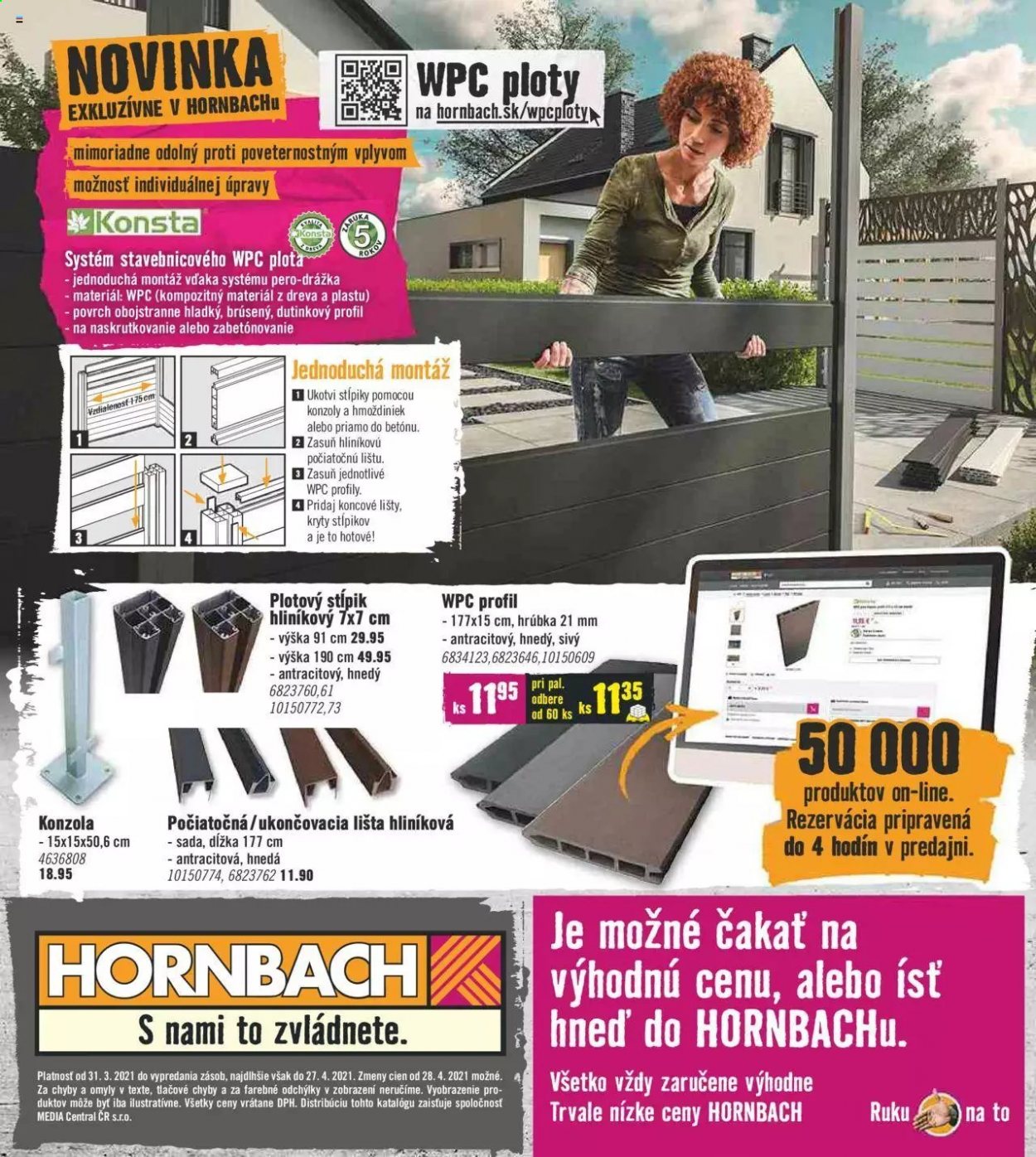 thumbnail - Leták Hornbach - 31.3.2021 - 27.4.2021 - Produkty v akcii - konzola. Strana 32.