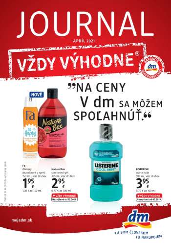 Leták dm drogerie - 1.4.2021 - 30.4.2021.