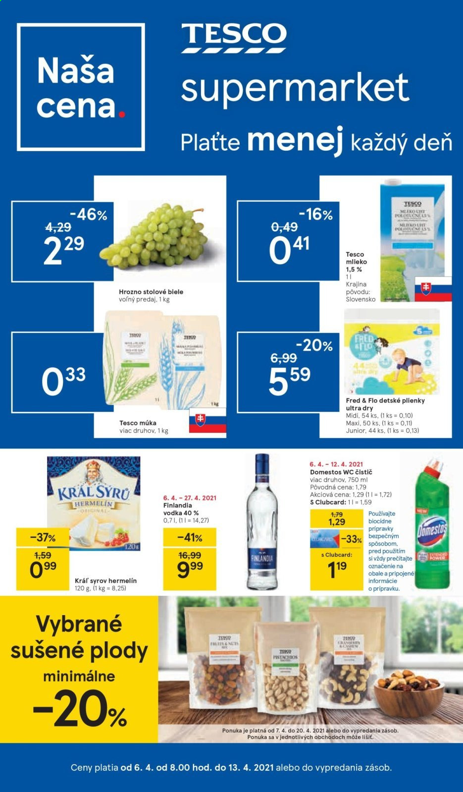 Leták TESCO supermarket - 6.4.2021 - 13.4.2021. Strana 1