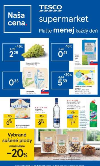 Leták TESCO supermarket - 6.4.2021 - 13.4.2021.