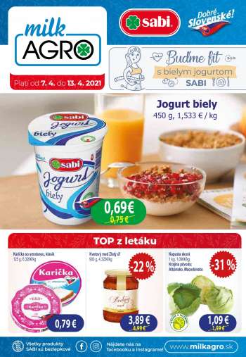 Leták Milk AGRO - 7.4.2021 - 13.4.2021.