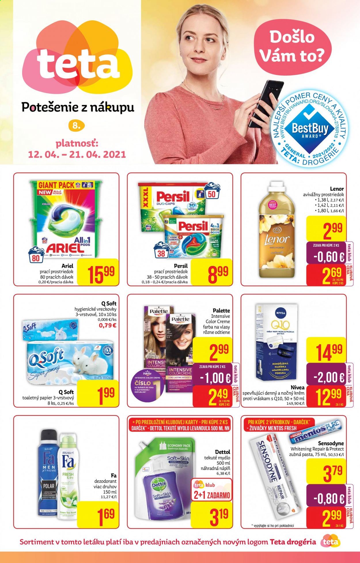 Leták Teta drogerie - 12.4.2021 - 21.4.2021. Strana 1