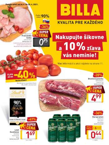 Leták Billa - 14.4.2021 - 20.4.2021.