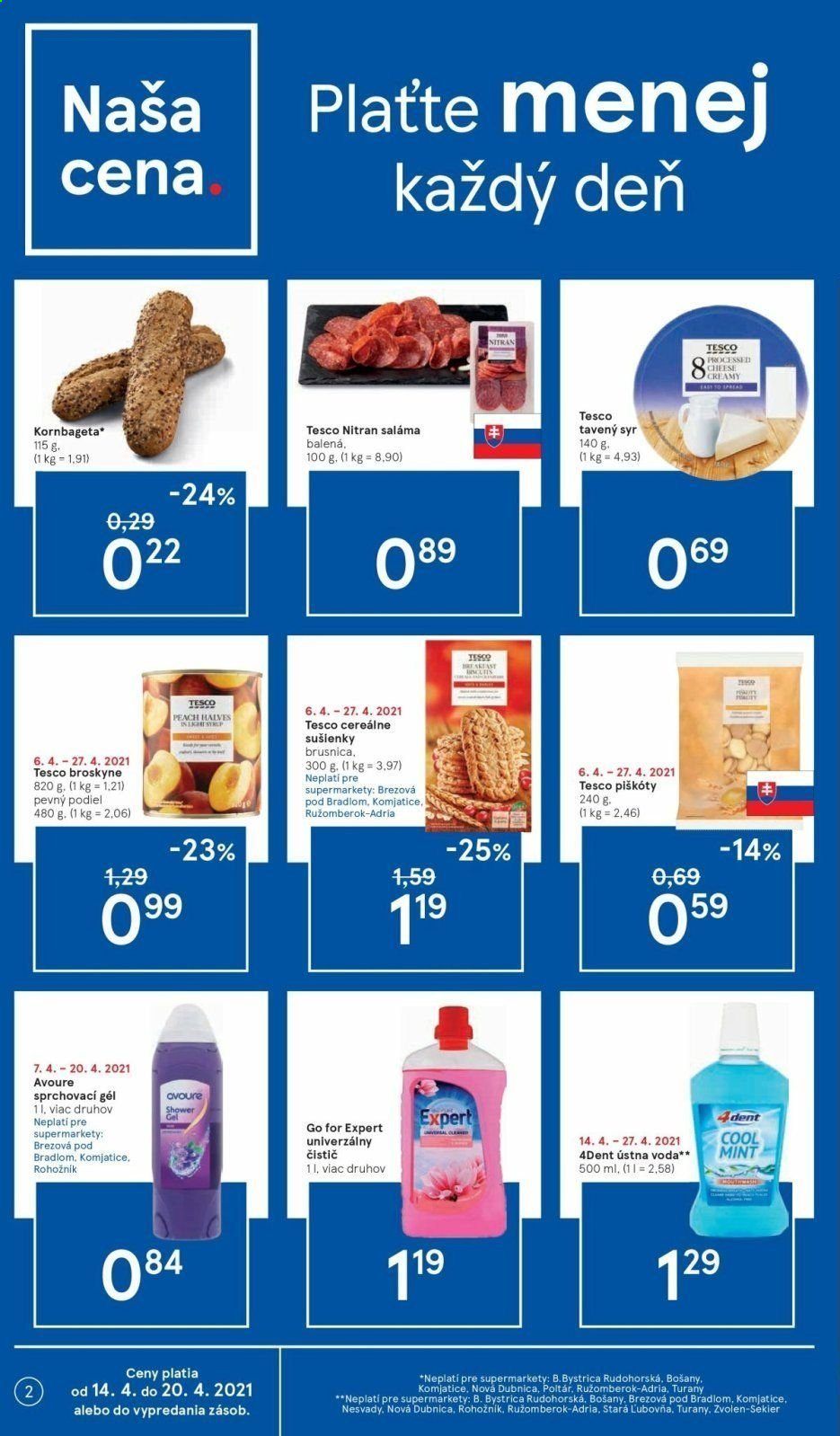 Leták TESCO supermarket - 14.4.2021 - 20.4.2021. Strana 2