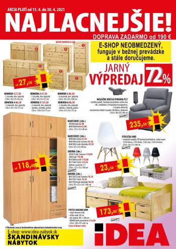 Leták IDEA nábytok - 15.4.2021 - 30.4.2021.