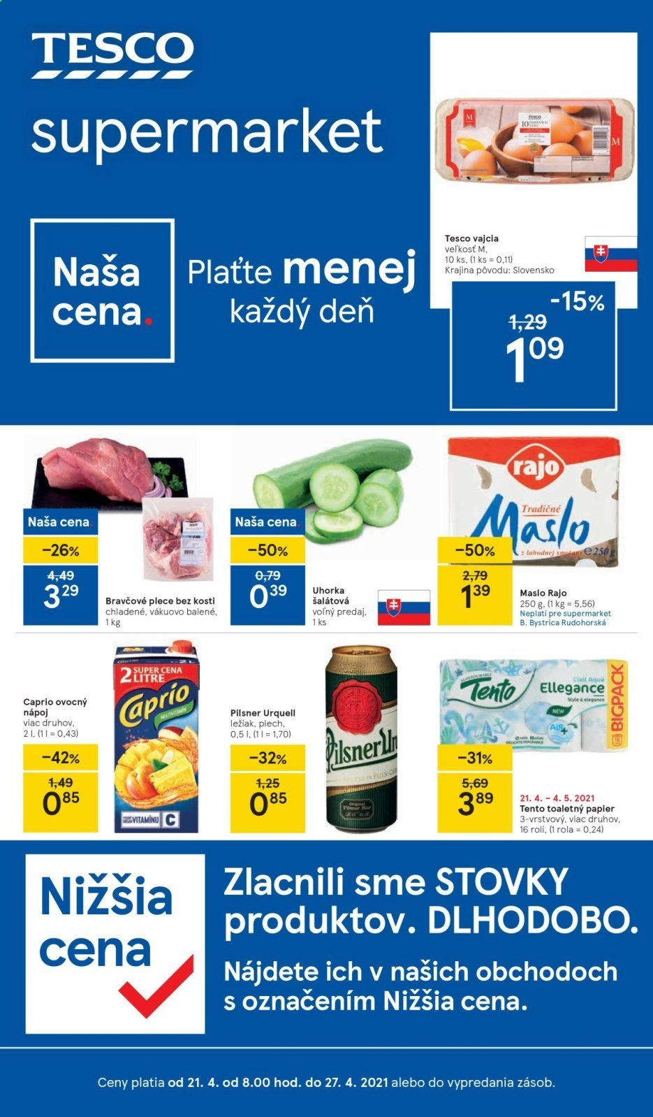 Leták TESCO supermarket - 21.4.2021 - 27.4.2021. Strana 1
