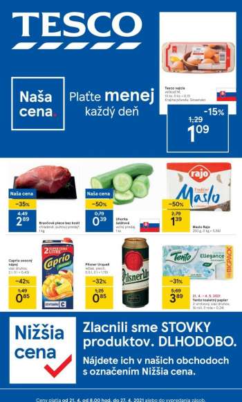 Leták TESCO - 21.4.2021 - 27.4.2021.