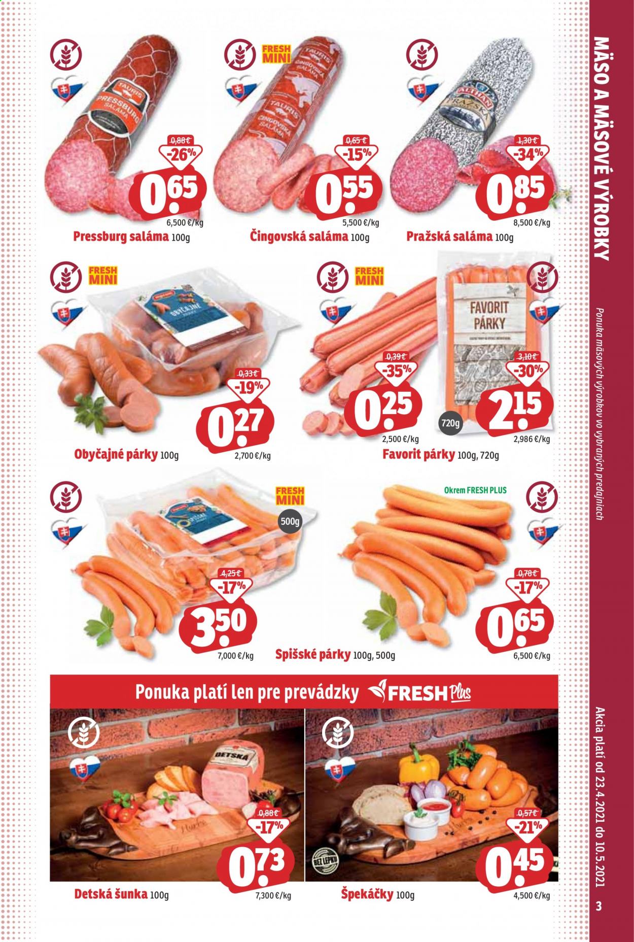 Leták FRESH - 23.4.2021 - 10.5.2021. Strana 3