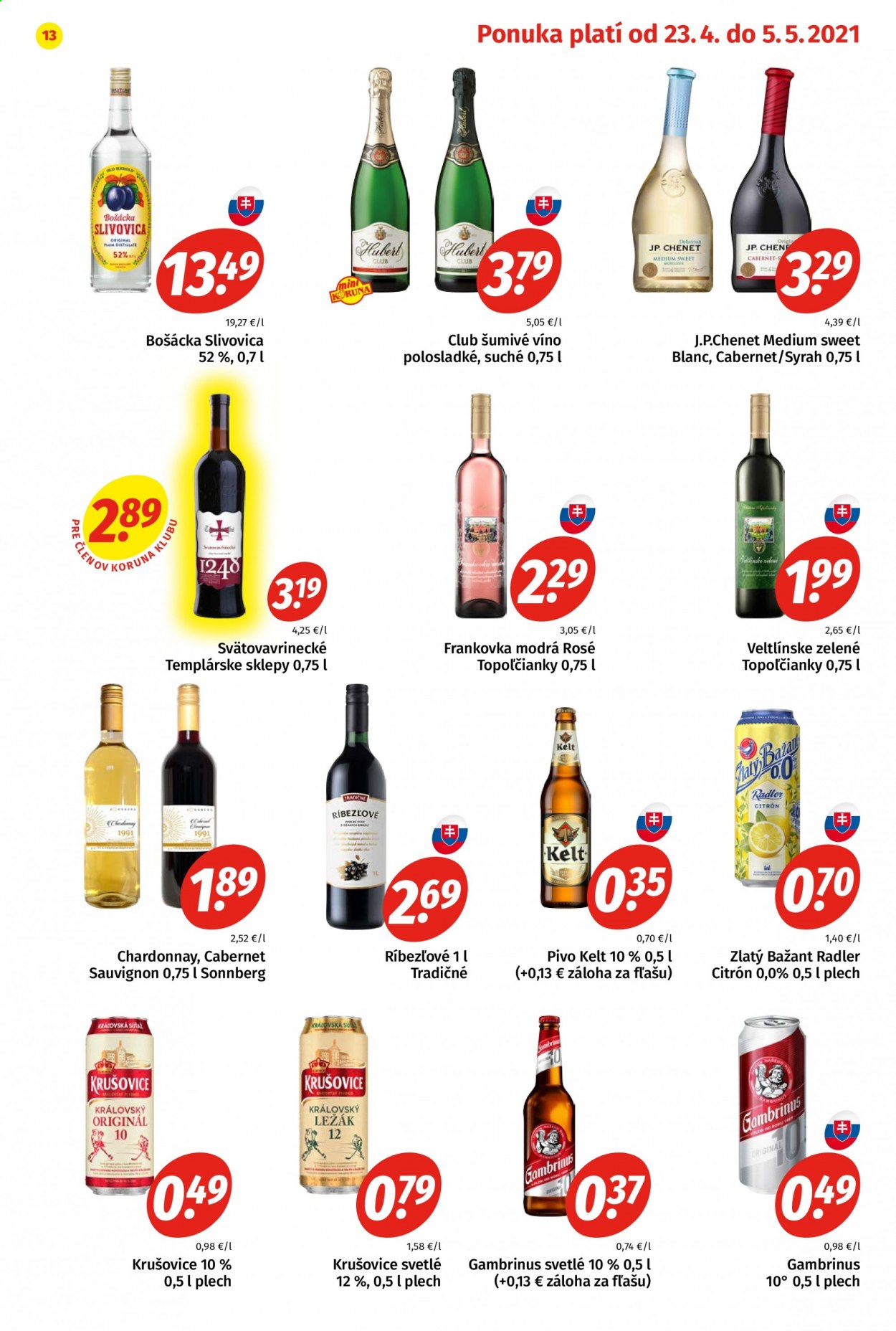 Leták Potraviny KORUNA - 23.4.2021 - 5.5.2021. Strana 13