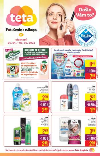 Leták Teta drogerie - 26.4.2021 - 5.5.2021.