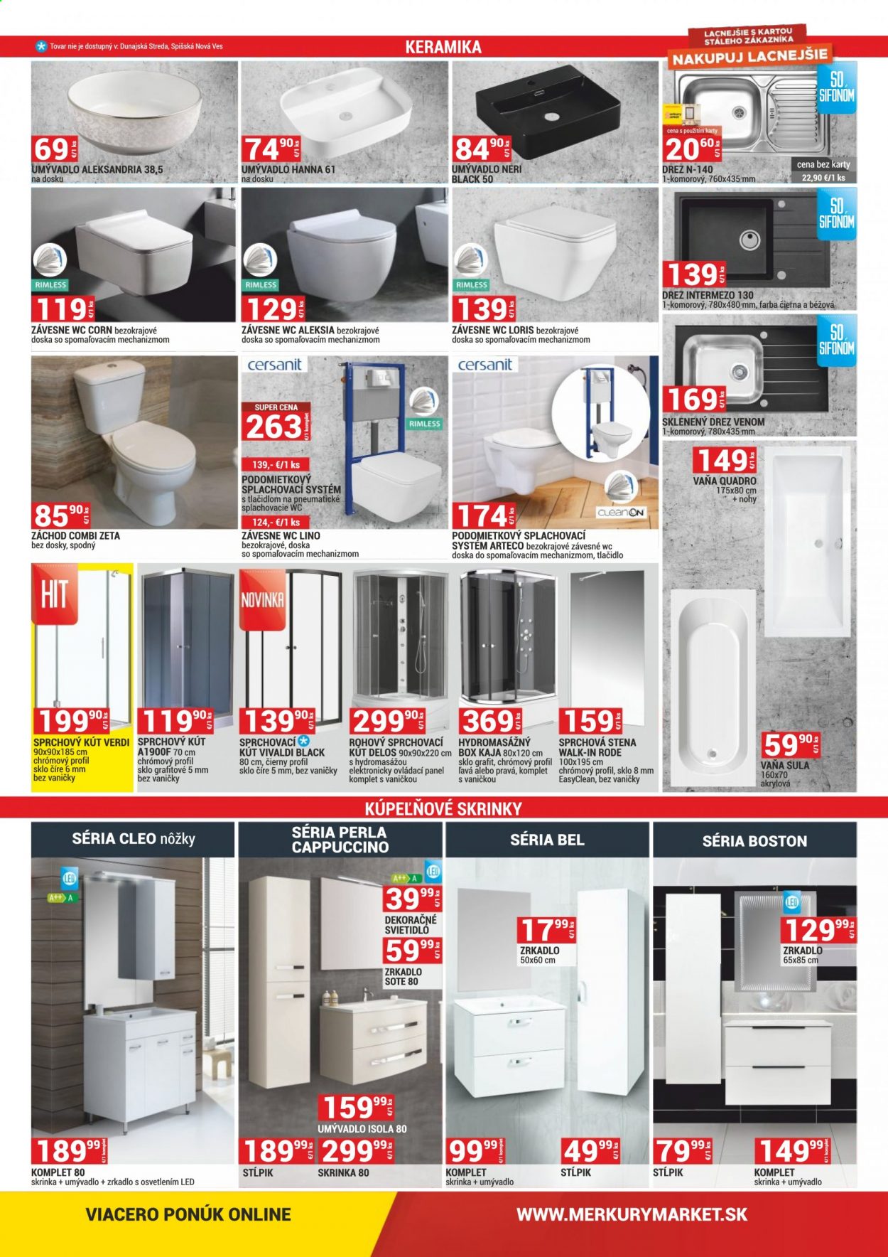 thumbnail - Leták Merkury Market - 2.5.2021 - 31.5.2021 - Produkty v akcii - kúpelňová skrinka, skriňa, zrkadlo, závesné wc, wc doska, vaňa, umývadlo, splachovací systém, drez, svietidlo, vypínač. Strana 21.