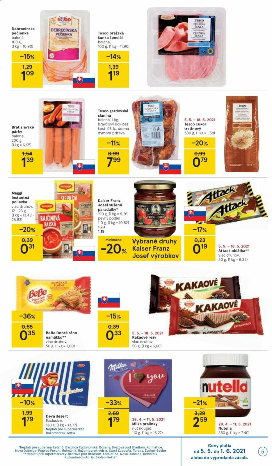 Leták TESCO supermarket - 5.5.2021 - 11.5.2021. Strana 5