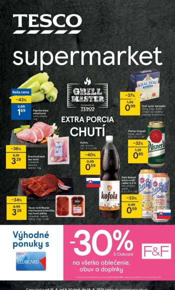 Leták TESCO supermarket - 12.5.2021 - 18.5.2021.