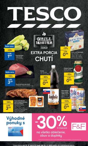 Leták TESCO - 12.5.2021 - 18.5.2021.