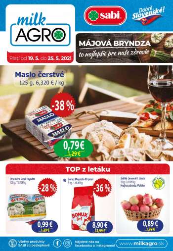 Leták Milk AGRO - 19.5.2021 - 25.5.2021.