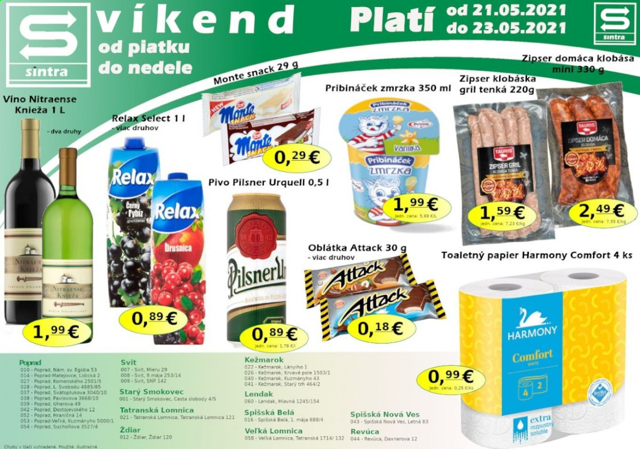Leták Sintra - 21.5.2021 - 23.5.2021. Strana 1