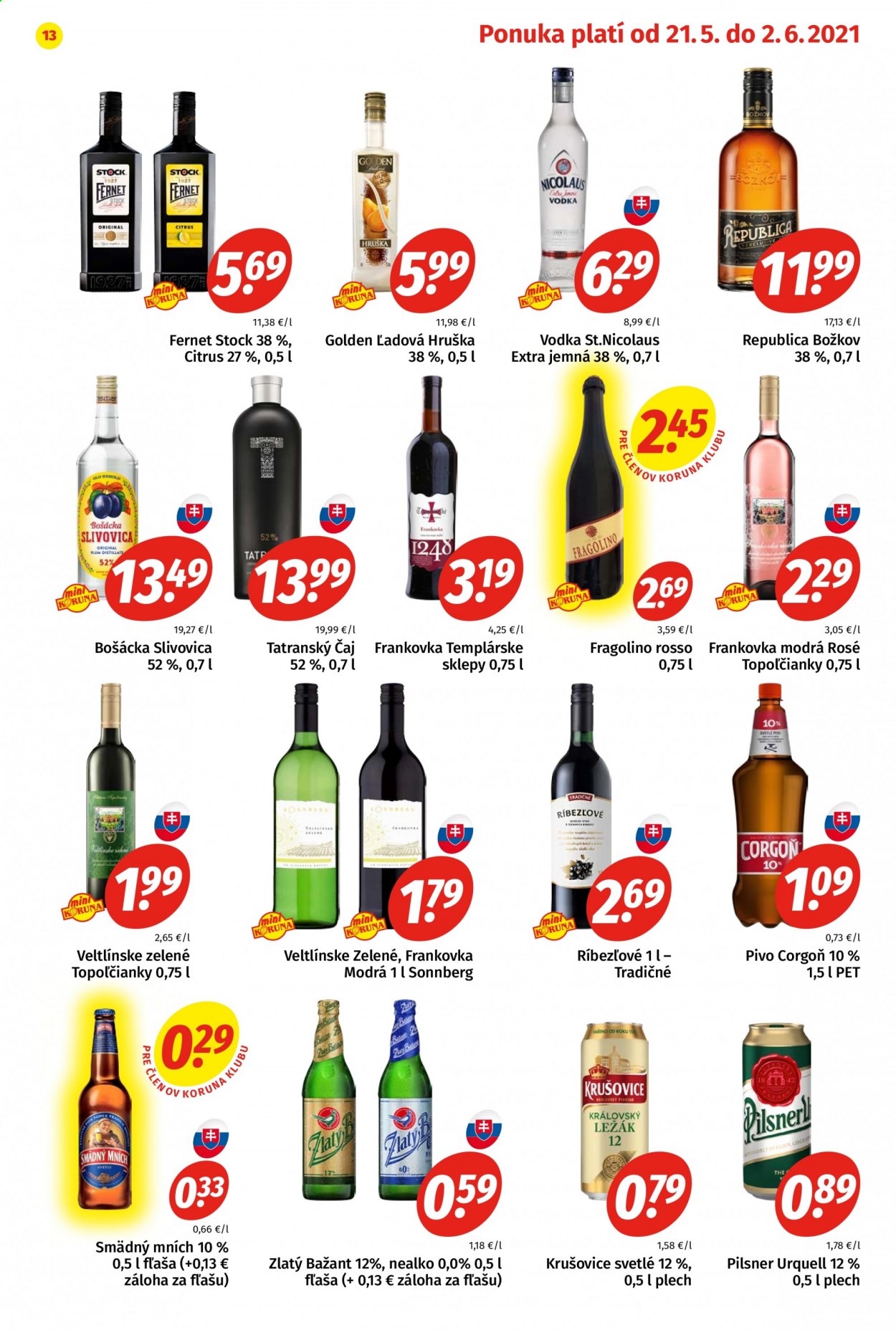 Leták Potraviny KORUNA - 21.5.2021 - 2.6.2021. Strana 13