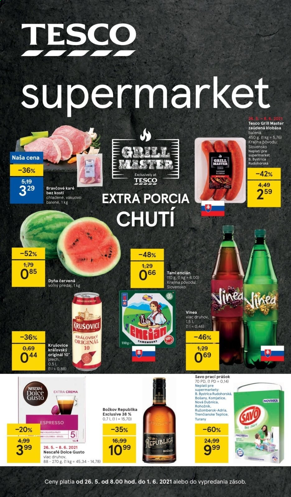 Leták TESCO supermarket - 26.5.2021 - 1.6.2021. Strana 1