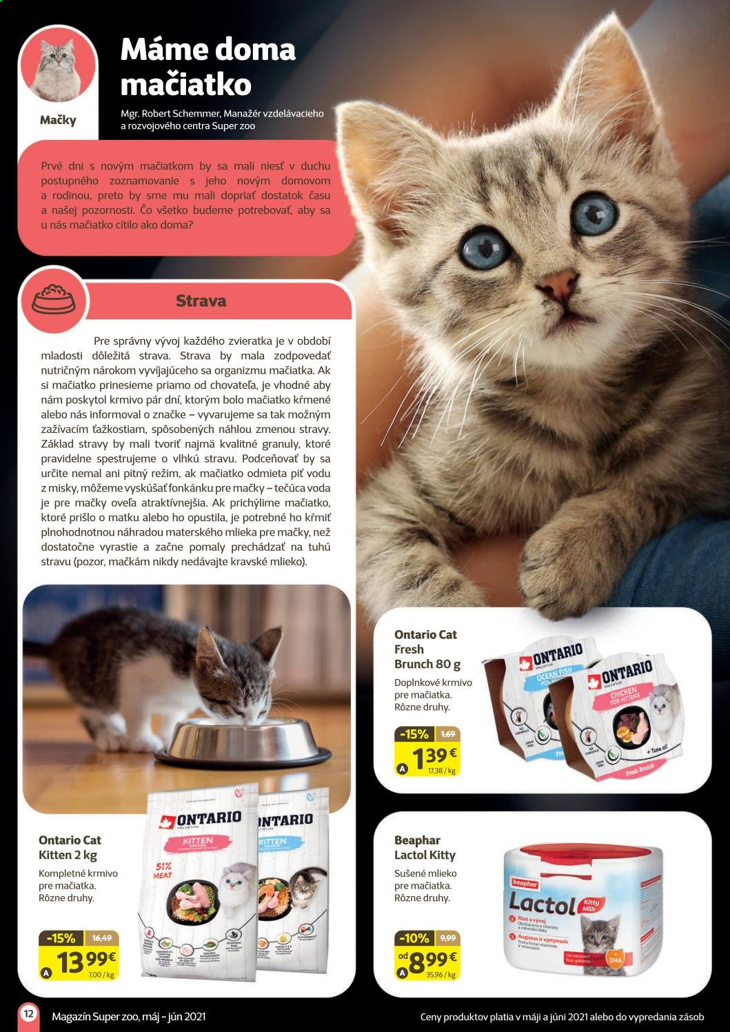 thumbnail - Leták SUPER ZOO - 1.5.2021 - 30.6.2021 - Produkty v akcii - krmivo pre mačky. Strana 12.