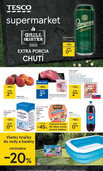 Leták TESCO supermarket - 2.6.2021 - 8.6.2021.