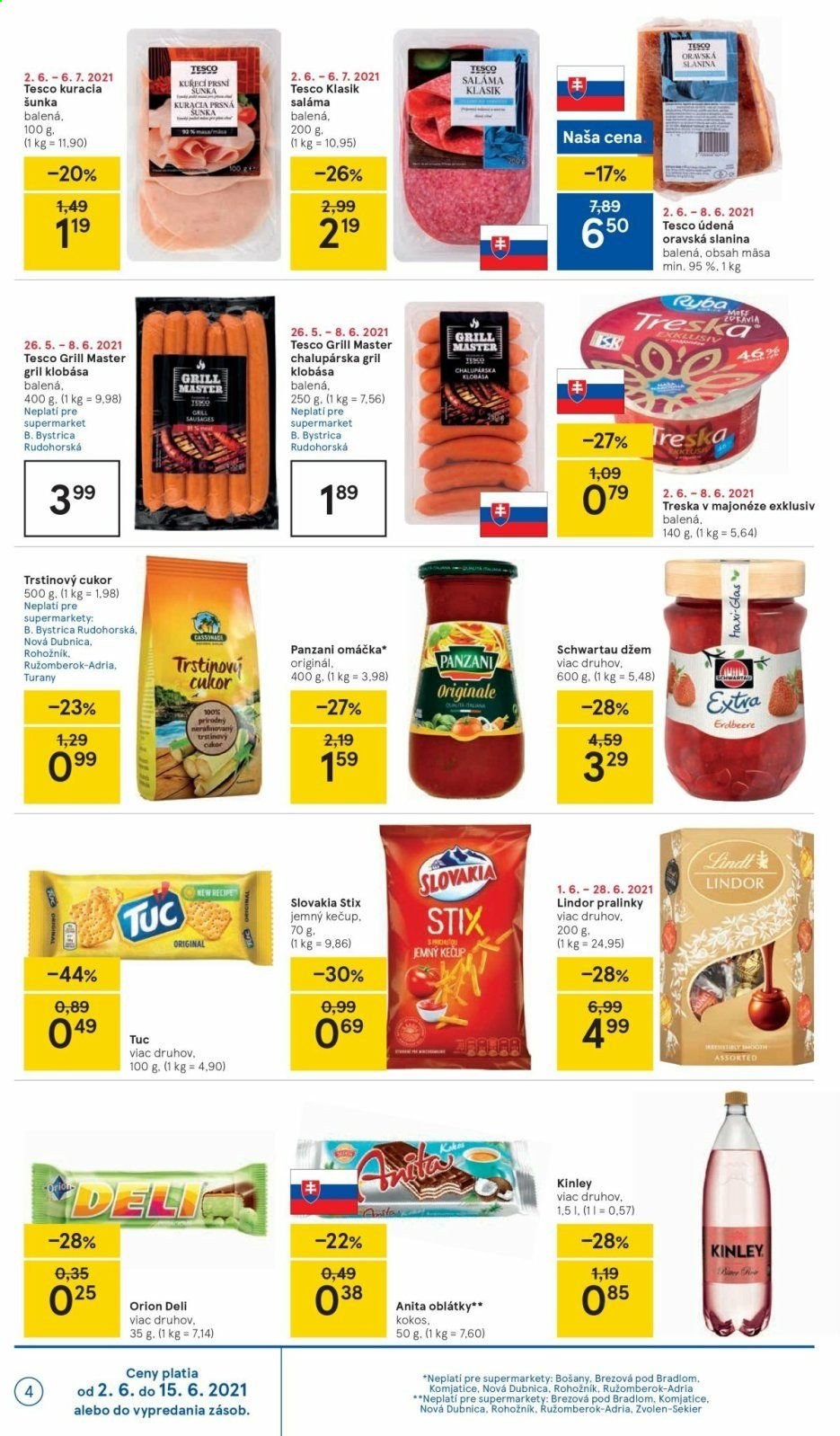 Leták TESCO supermarket - 2.6.2021 - 8.6.2021. Strana 4