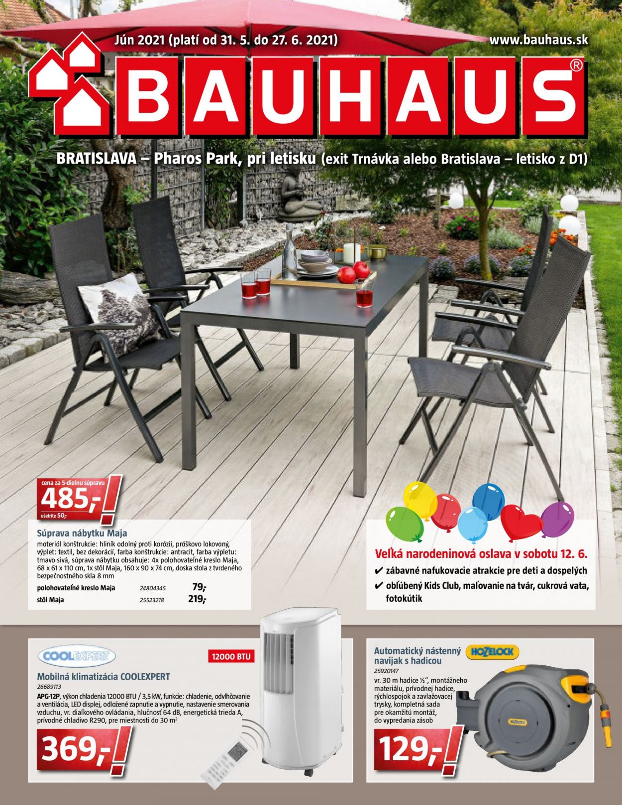 Leták Bauhaus - 31.5.2021 - 27.6.2021. Strana 1